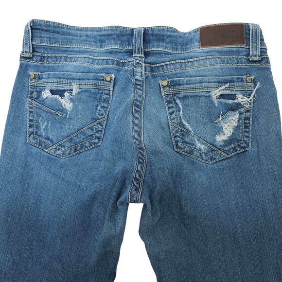 Buckle BKE Stella Jeans Stretch Size 30 Short Boot Low Rise Med Wash Distressed - Picture 7 of 13